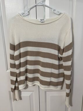 Striped Boat Neck Sweater